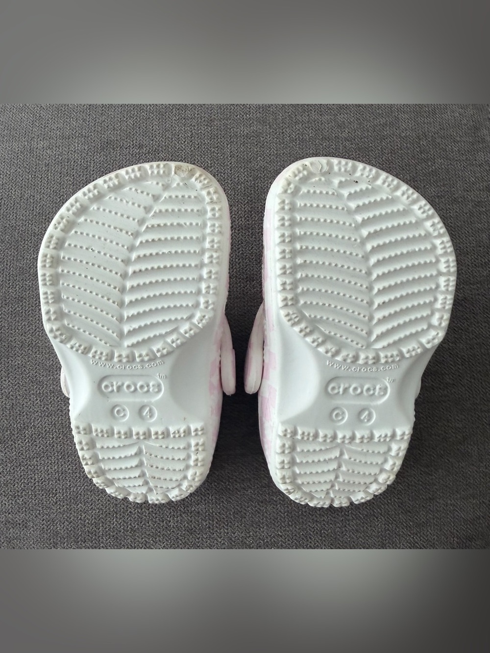 Crocs Classic Warped Checker Clog - Baby  White / Pink - Picture 2 of 4